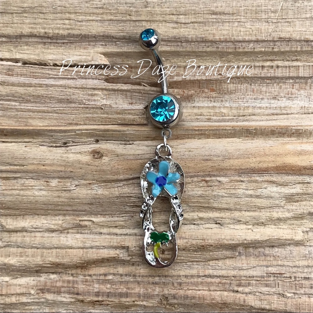 Summer Flip Flop Belly Button Ring